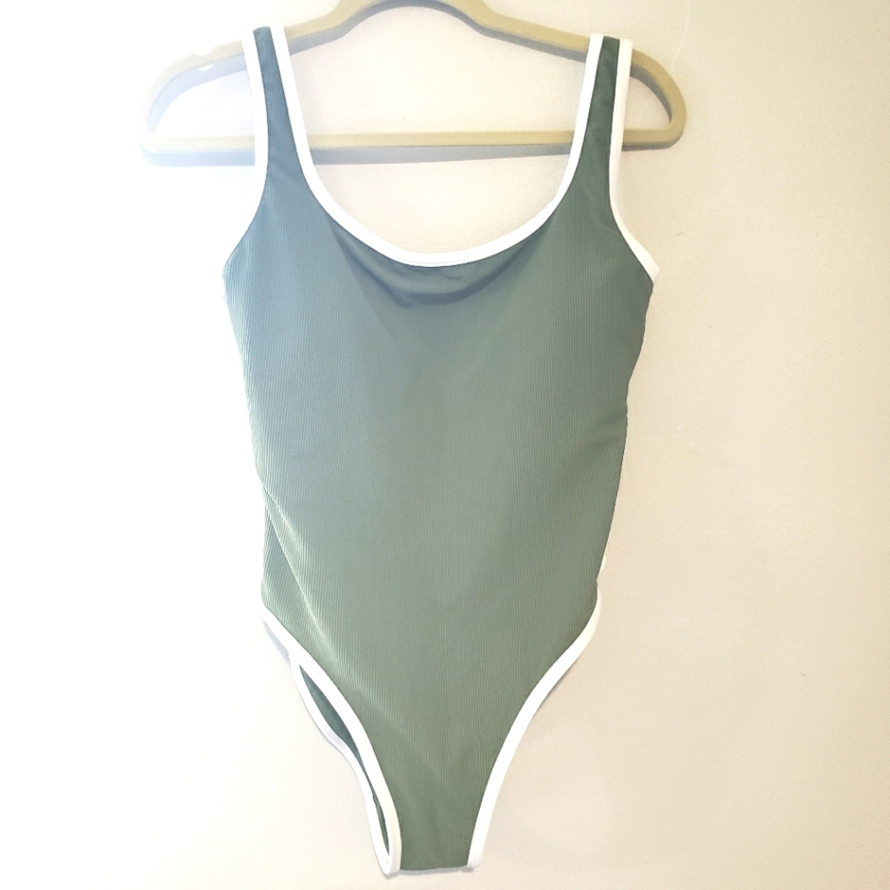 LAINSNOW Ocean Ilse Sage Green One Piece Swimsuit
